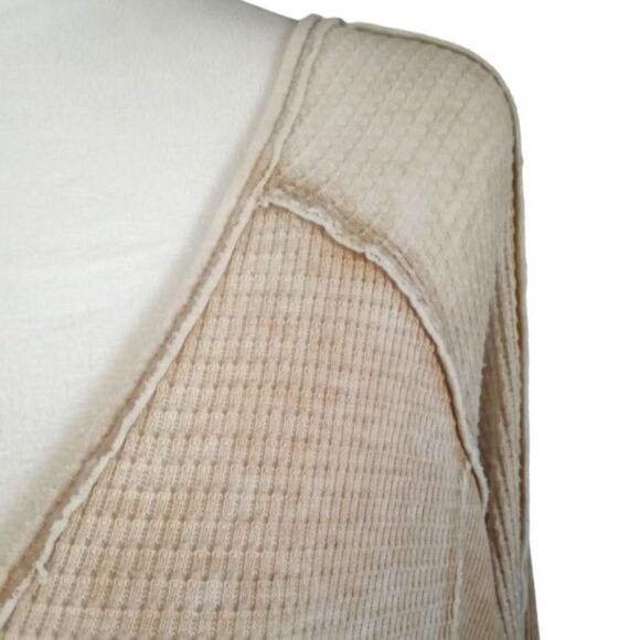 Free People Pacific Thermal Long Sleeve Rust Orange Waffle Knit Size Small - Picture 7 of 9